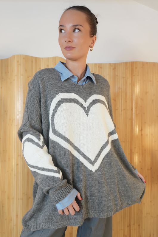 Beatrix Heart Slouch Knit Slate /5 **
